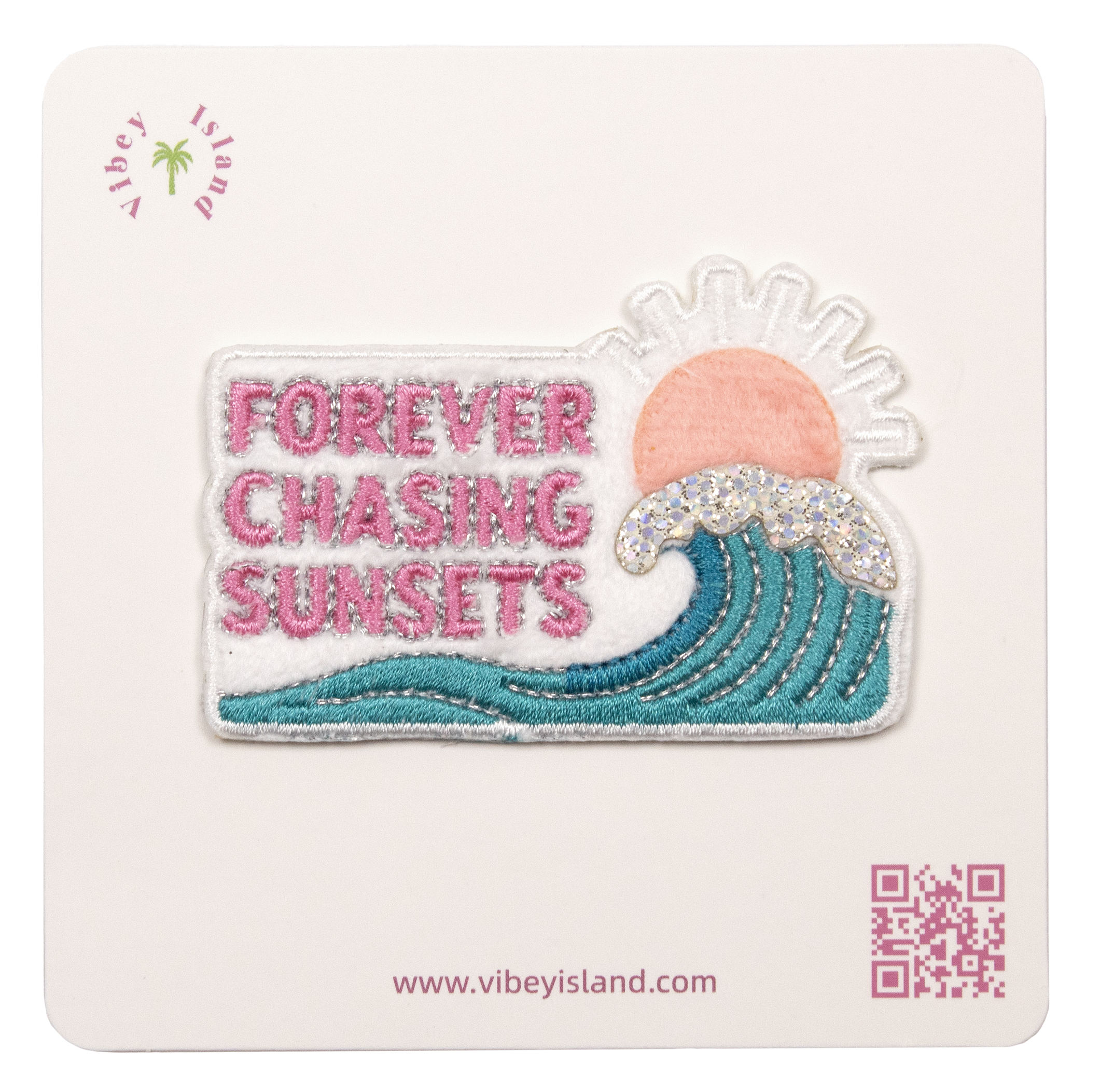 FOREVER CHASING SUNSETS EMBROIDERY PATCH
