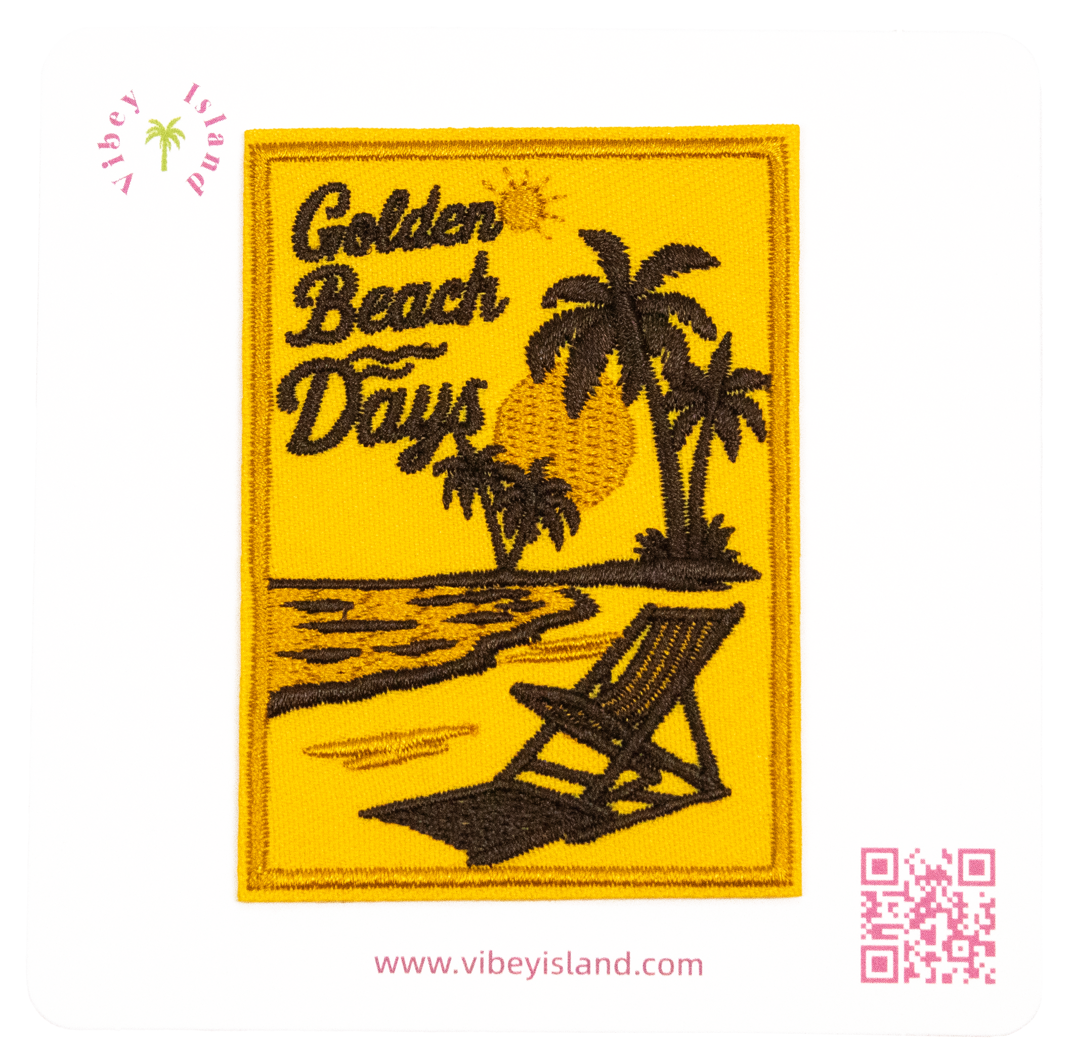 GOLDEN BEACH DAYS EMBROIDERY PATCH