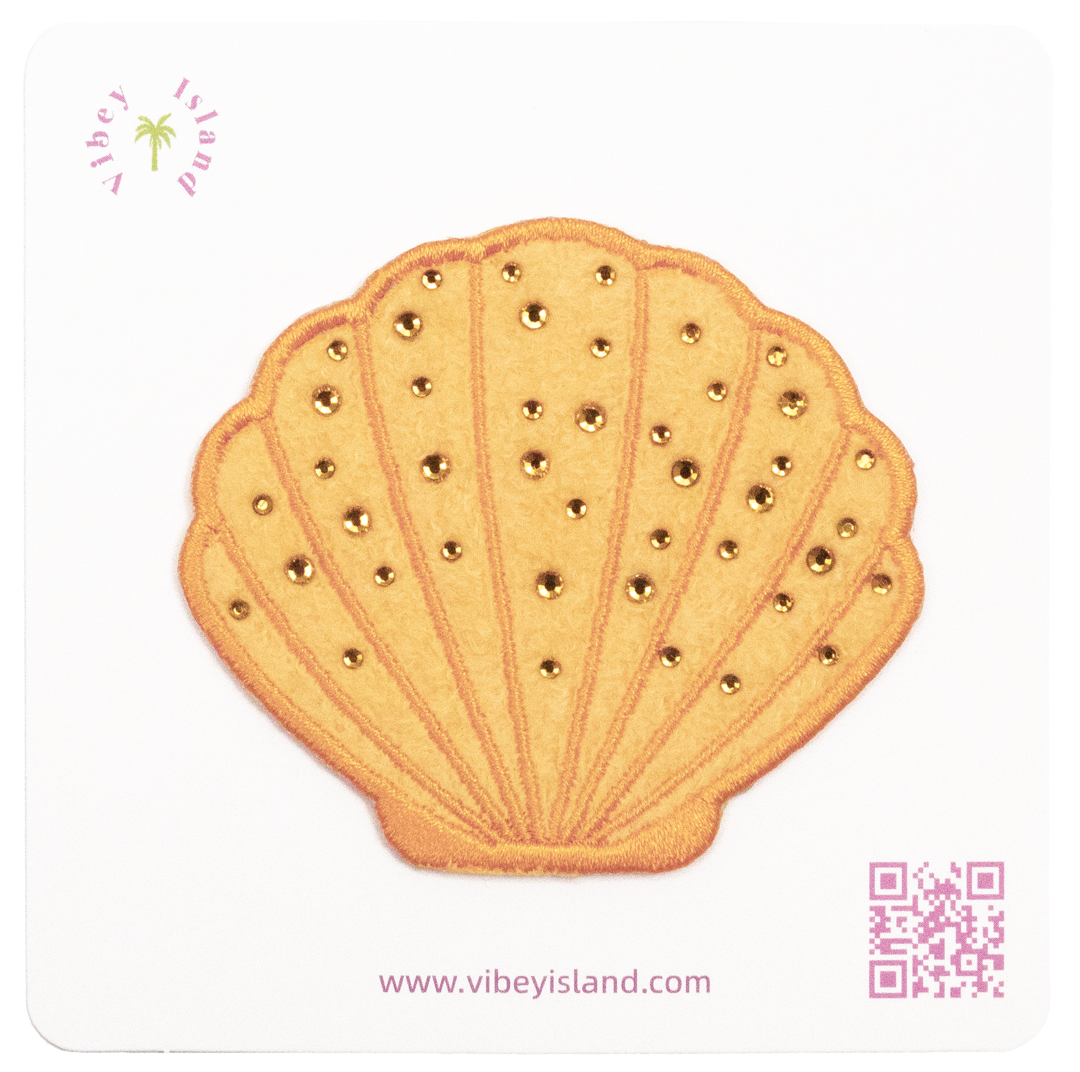 YELLOW SHELL EMBROIDERY PATCH