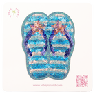 BLUE FLIP FLOPS EMBROIDERY PATCH