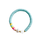 EVIL EYE SOFT BEAD BRACELET - MINT