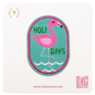 FLAMINGO EMBROIDERY PATCH