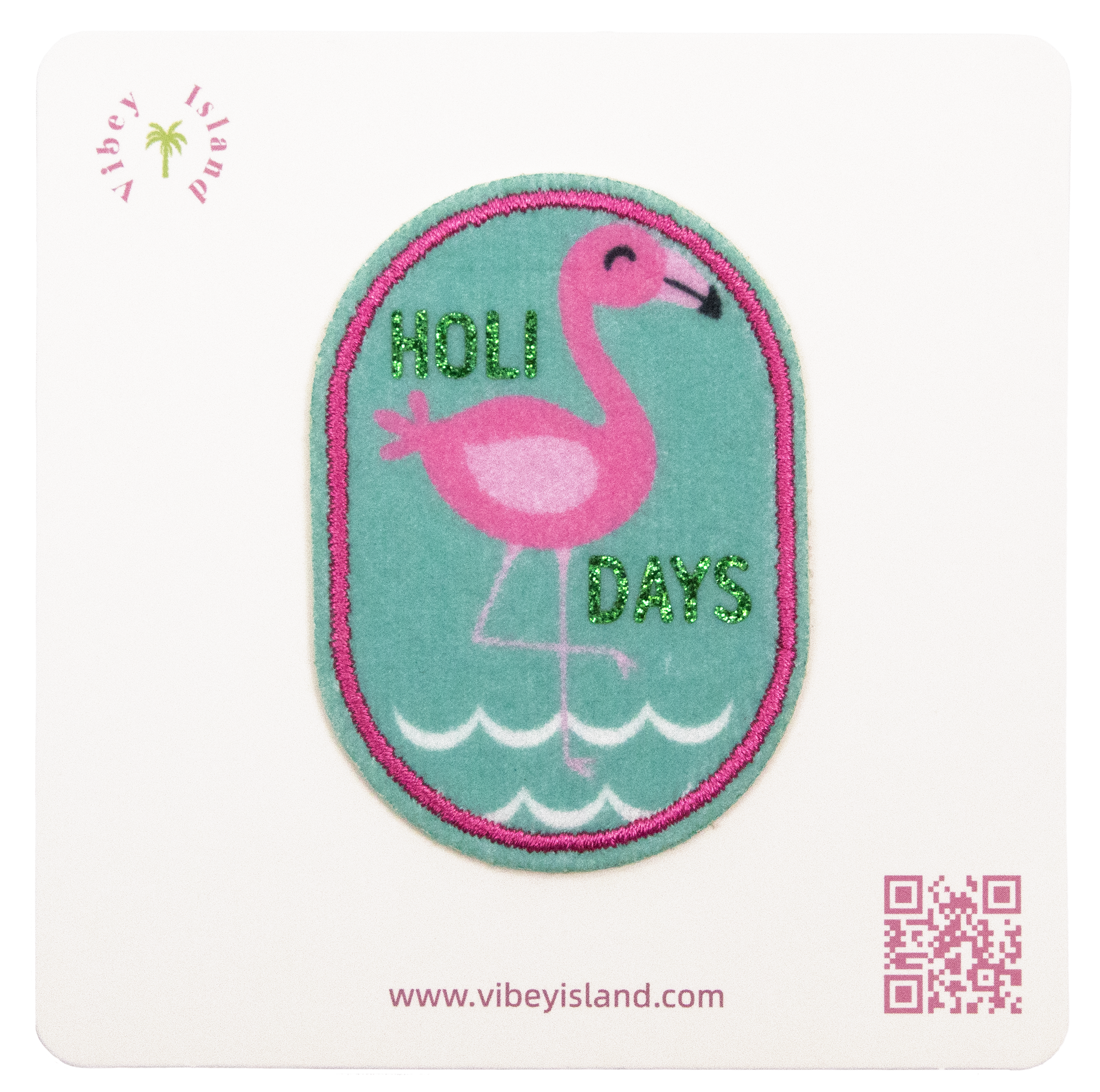 FLAMINGO EMBROIDERY PATCH