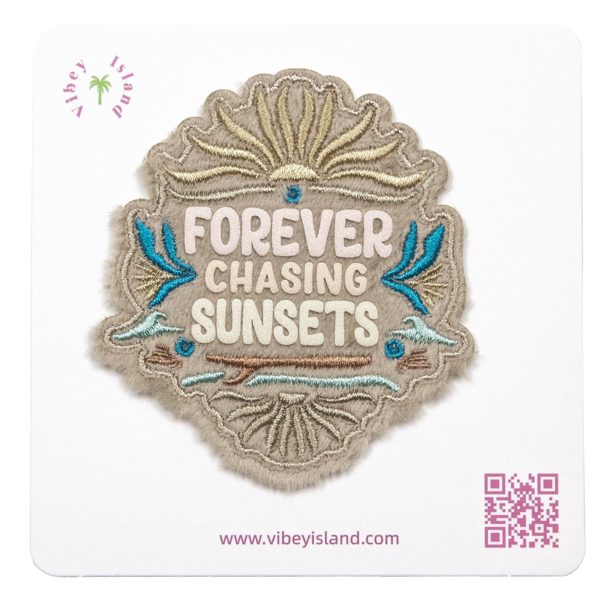 FOREVER CHASING SUNSETS EMBROIDERY PATCH