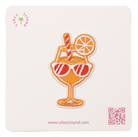 ORANGE DRINK EMBROIDERY PATCH