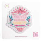 PINK FOREVER CHASING SUNSETS EMBROIDERY PATCH