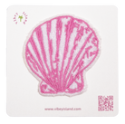 PINK SHELL EMBROIDERY PATCH