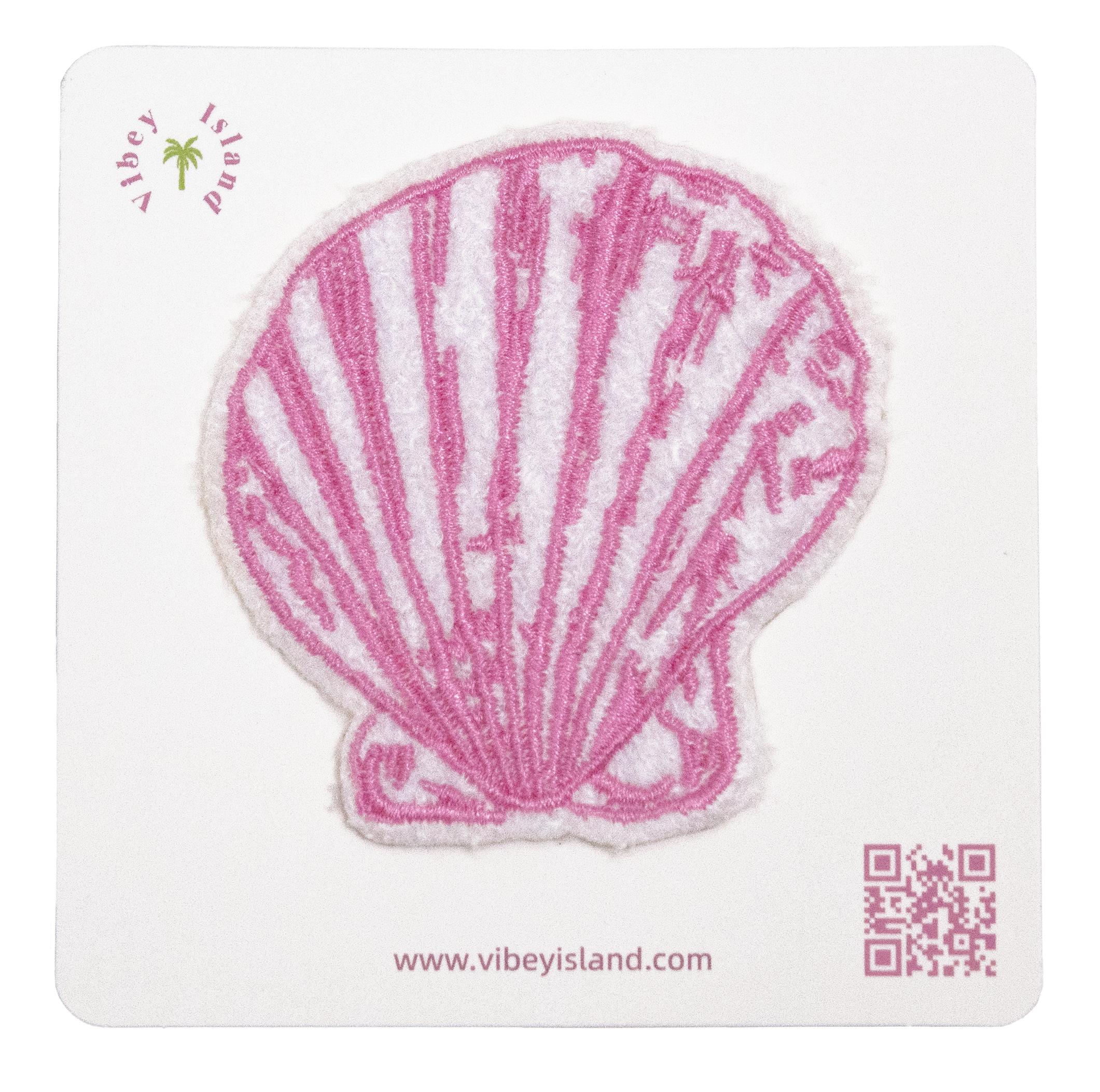 PINK SHELL EMBROIDERY PATCH