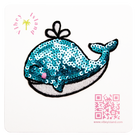 SHINE WHALE EMBROIDERY PATCH