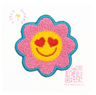 SMILE FLOWER EMBROIDERY PATCH