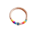 STAR PEARL SOFT BEAD BRACELET - EVIL EYE