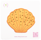 YELLOW SHELL EMBROIDERY PATCH